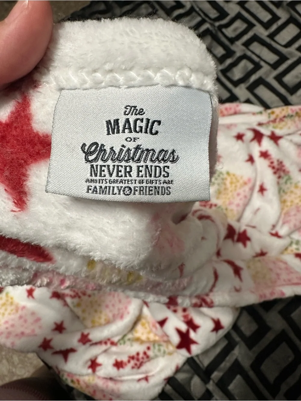White Plush Baby Blanket with Pink & Yellow Unicorn Pattern